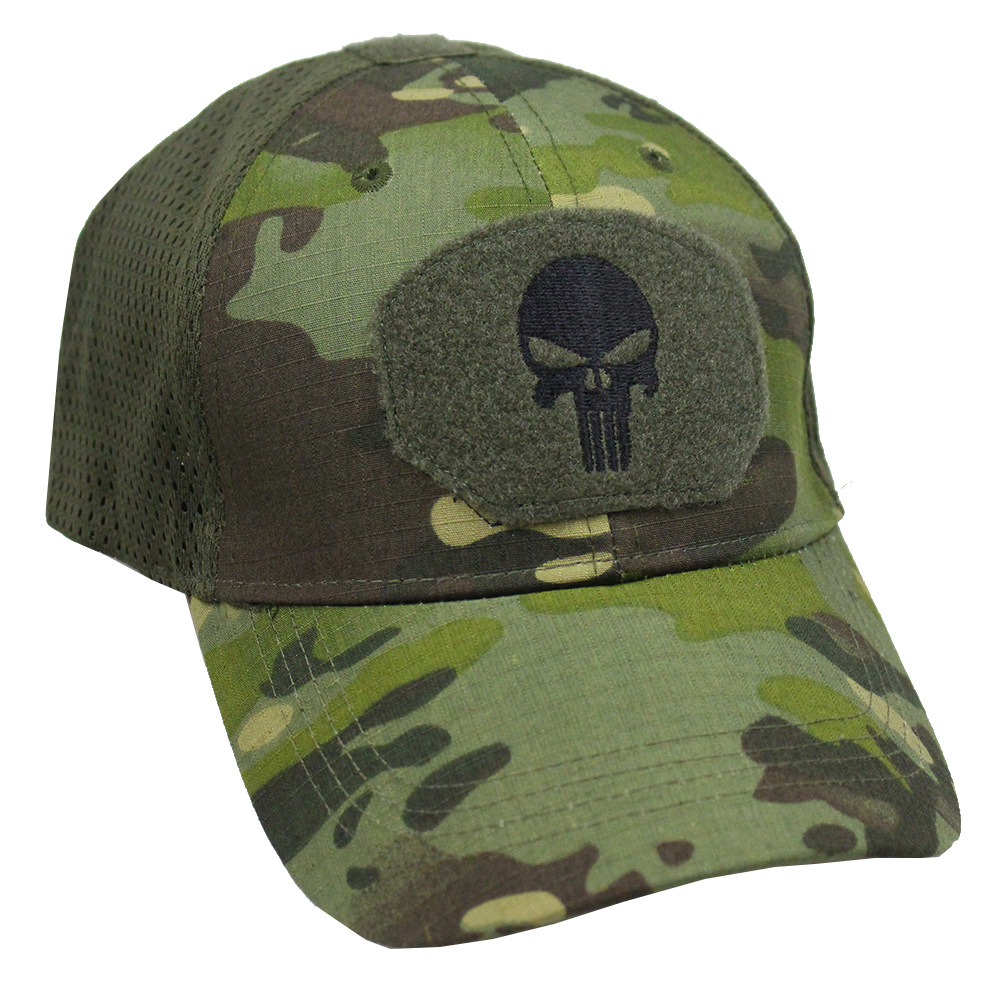 Picture of Summer Camouflage Baseball Cap Military Fan Outdoor Special Forces Tactical Hat Skull Fishing Sunshade Velcro Cap Men