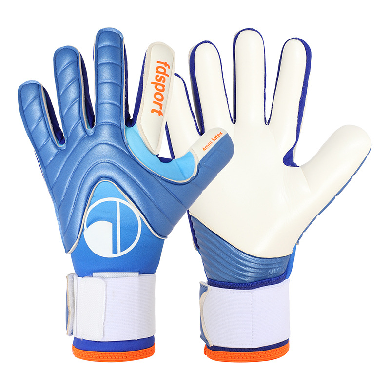Picture of Flying Shield Goalkeeper Gloves Royal Series 16.0 Inner Slit 4mm Thickened Non-slip Latex for Human Grass Training