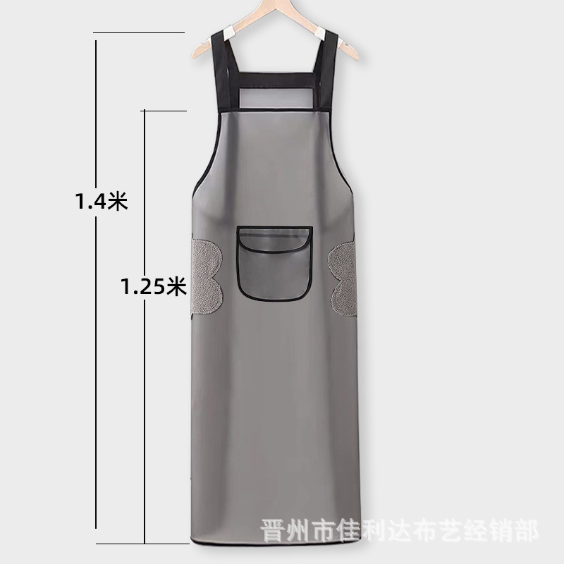 Picture of Long waterproof oil apron adult household kitchen cooking large men's and women's aquatic dishwashing restaurant work clothes wholesale