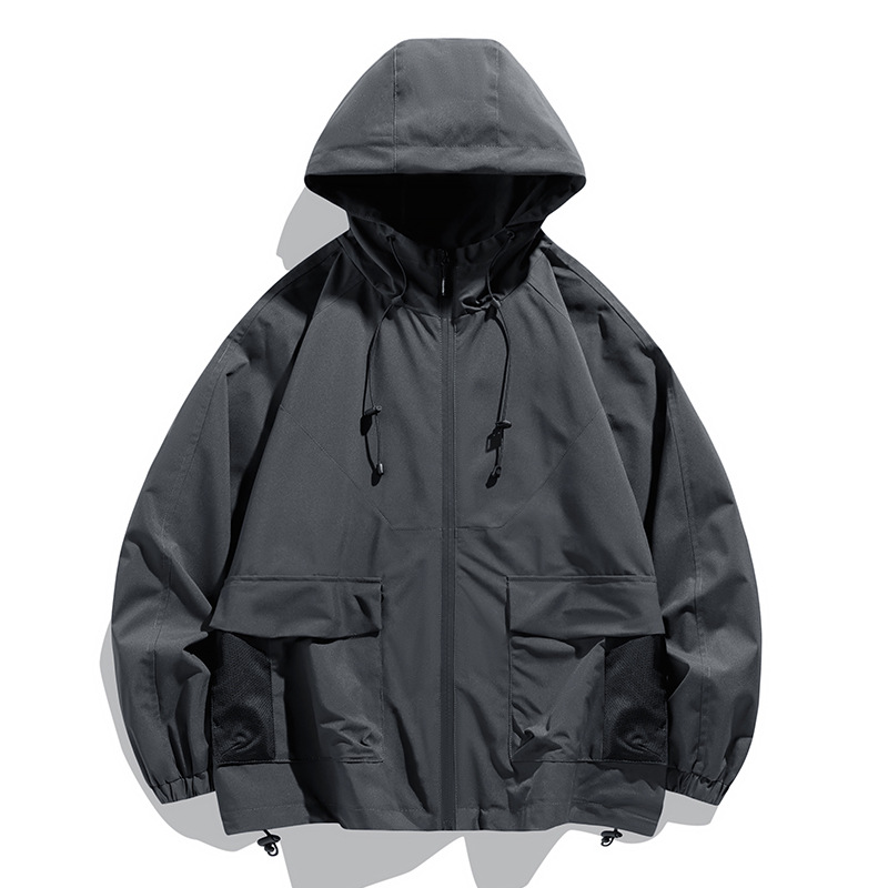 Picture of New Outdoor Hooded Jacket Three-proof Couple Mountaineering Suit Jacket Men's Mountain Style Hong Kong Style Jacket Travel Jacket