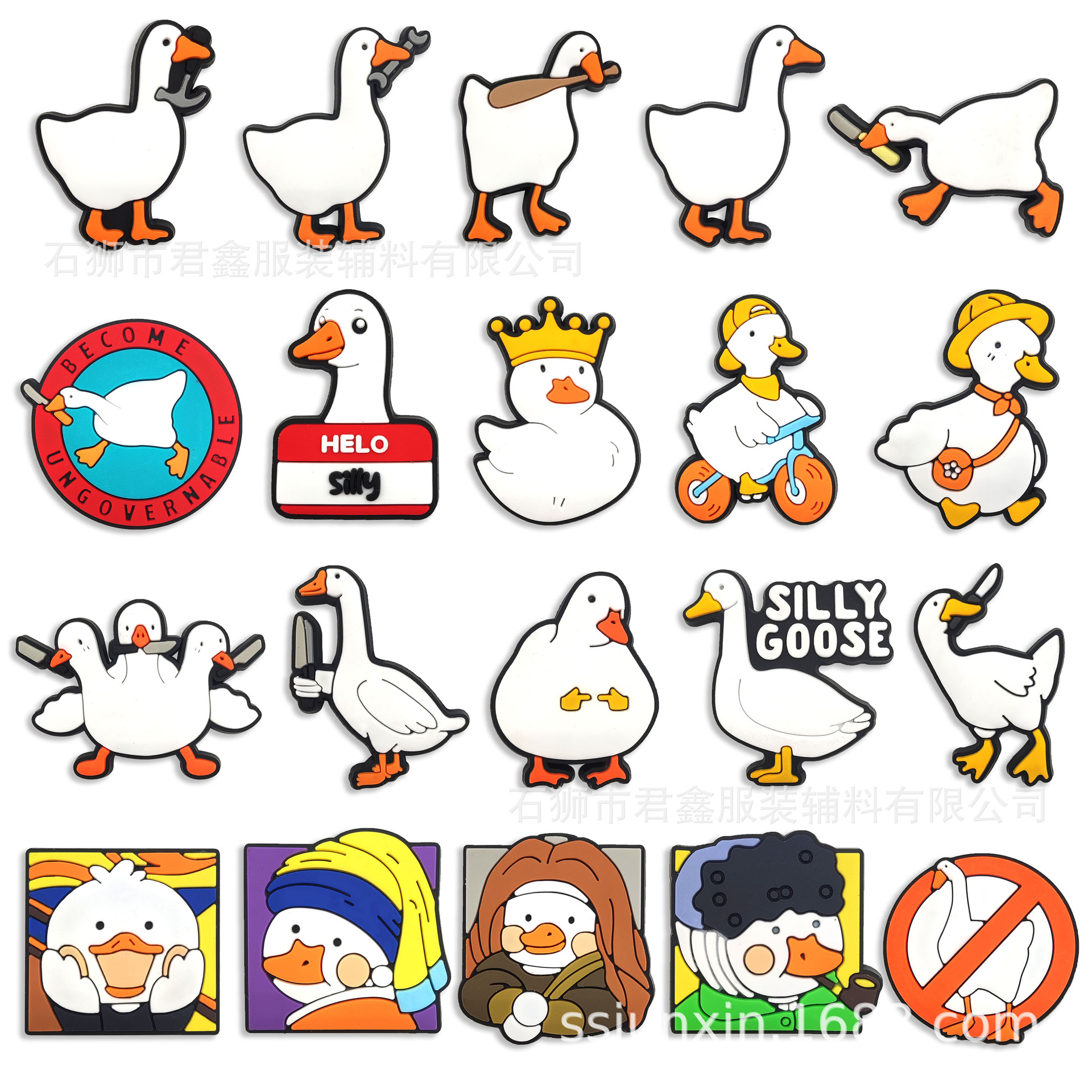 Cute Goose Hole Shoes Shoes Flower Shoe Buckle Amazon DIY Shoes Decorative Buckle silly goose Accessories Buckle