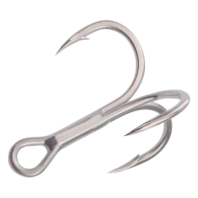 Luya Blood Groove Three-Hook Feather Hook 3 Times Strengthened Three-Hook Blood Groove Hook Tip Sub-Tone Color Freshwater Austrian Gold Fish Hook