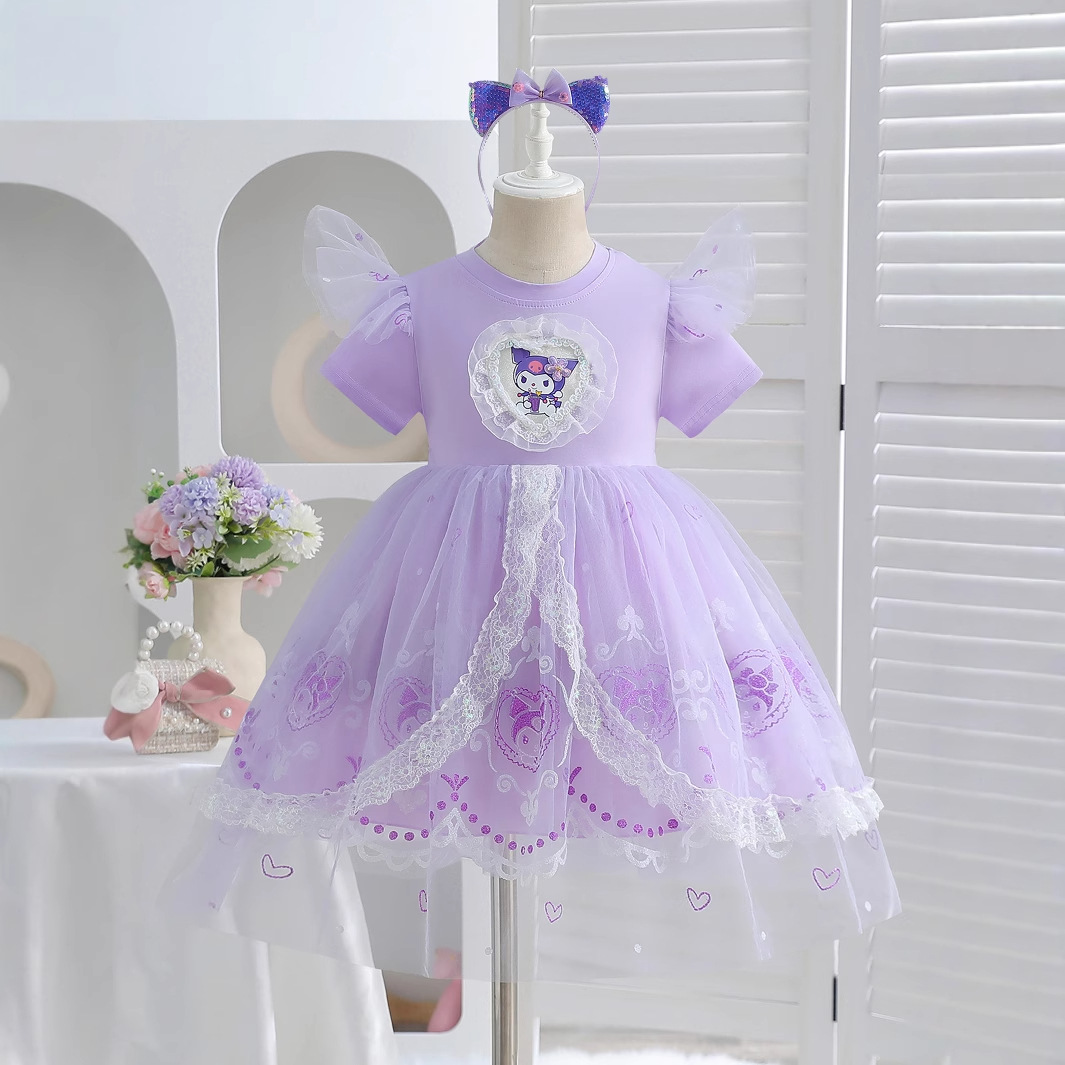 Girls Lolita dress Spring and Autumn 2024 New Children Baby Summer Kulomi Summer Dress Princess Skirt