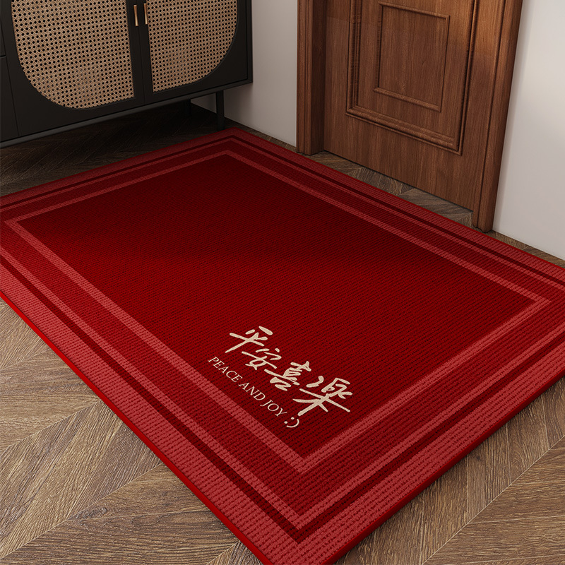Red New Year entrance door mat household entrance non-slip foot mat door stain-resistant carpet door mat