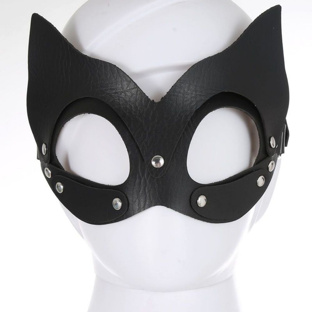 Picture of Cross-Border Sm Adult Toys Nightclub Party Performance Mask Leather Sexy Cat Female Mask Accessories One Piece Available for Wholesale