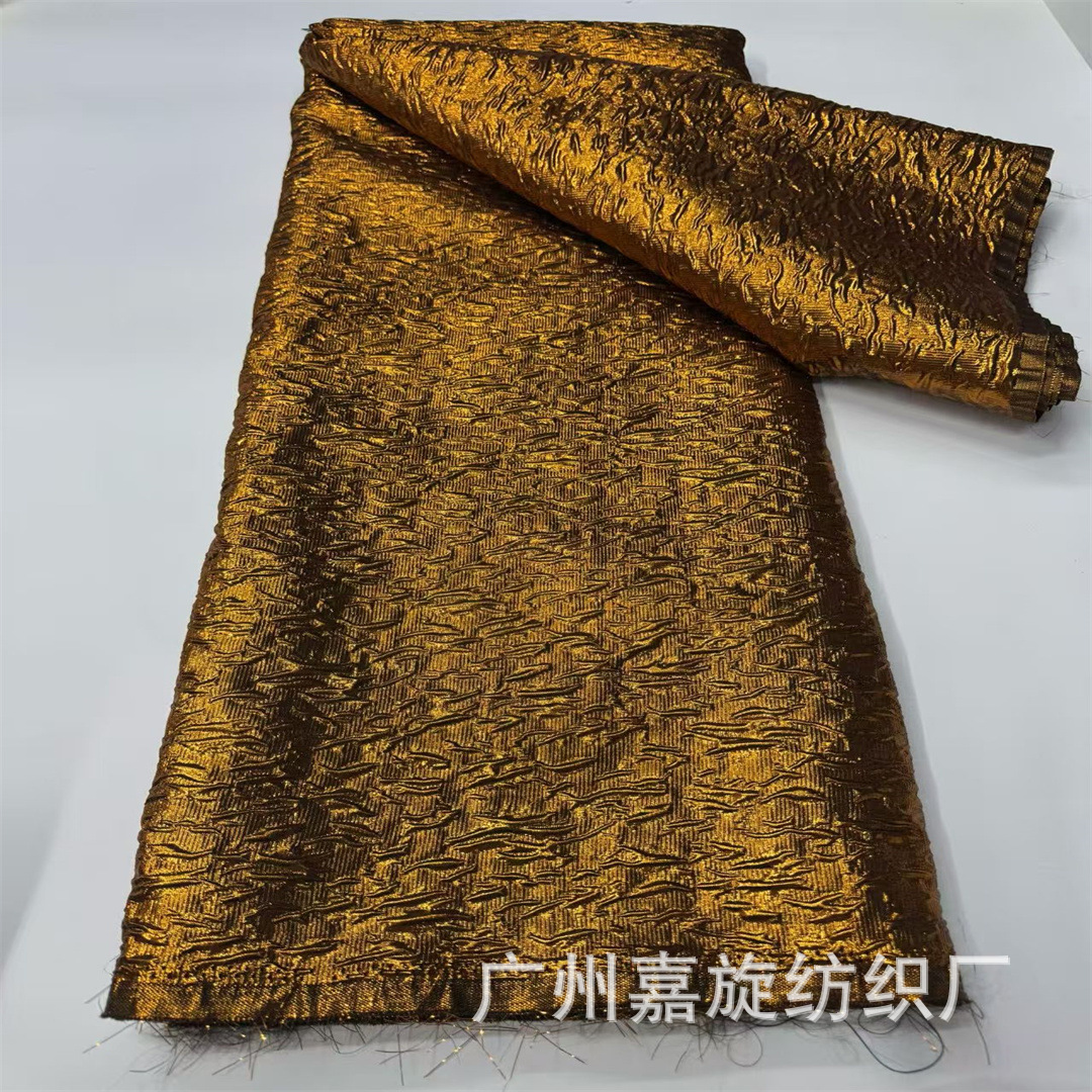 Vintage hot gold woven jacquardNew Products African Damask Jacquard Lace