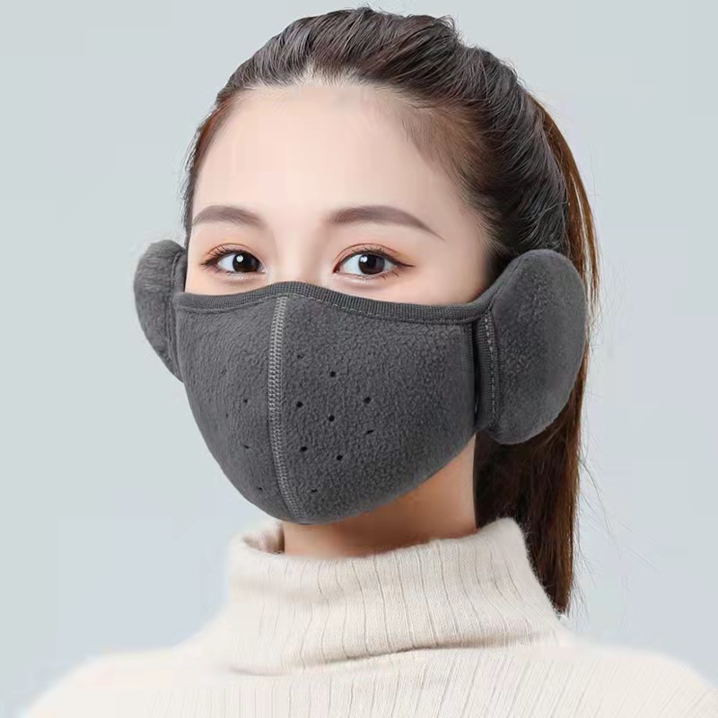 Picture of Factory direct camp autumn and winter polar fleece antifreeze cold breathable three-dimensional men's and women's two-in-one warm ear mask