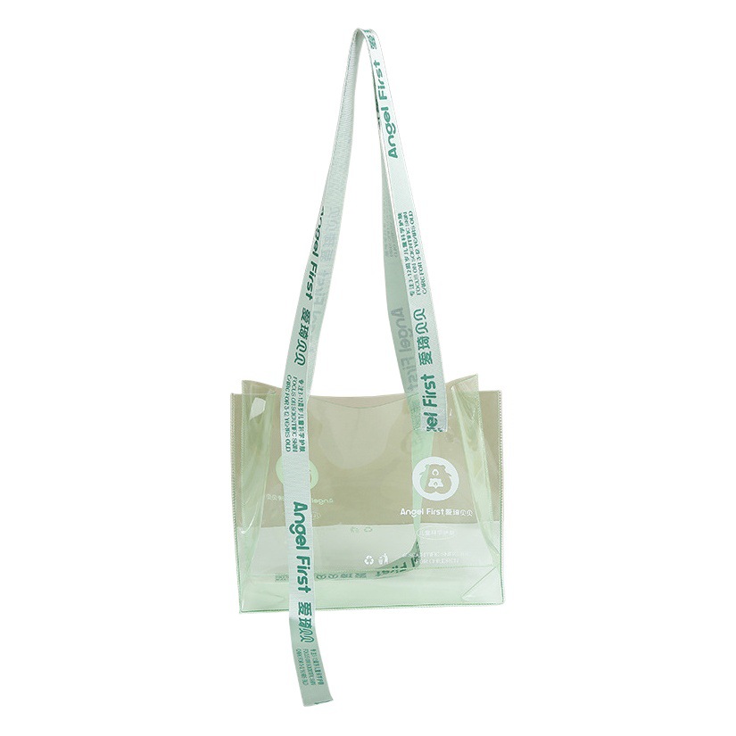 Creative woven handbag custom large capacity transparent shopping bag printable logo fashion hand bag