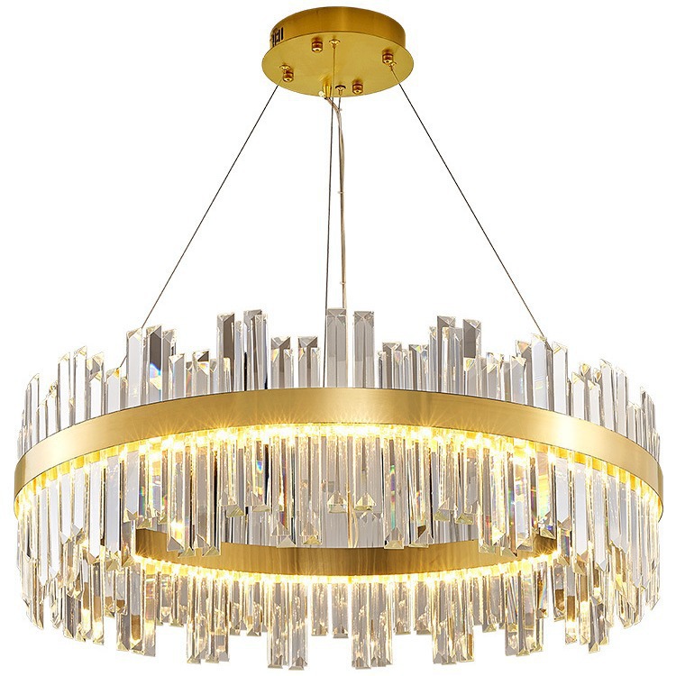 Picture of Advanced European Style Light Luxury Living Room Lobby Crystal Chandelier Light Light Luxury Simple High-end Atmospheric Master Bedroom Modern Lamps
