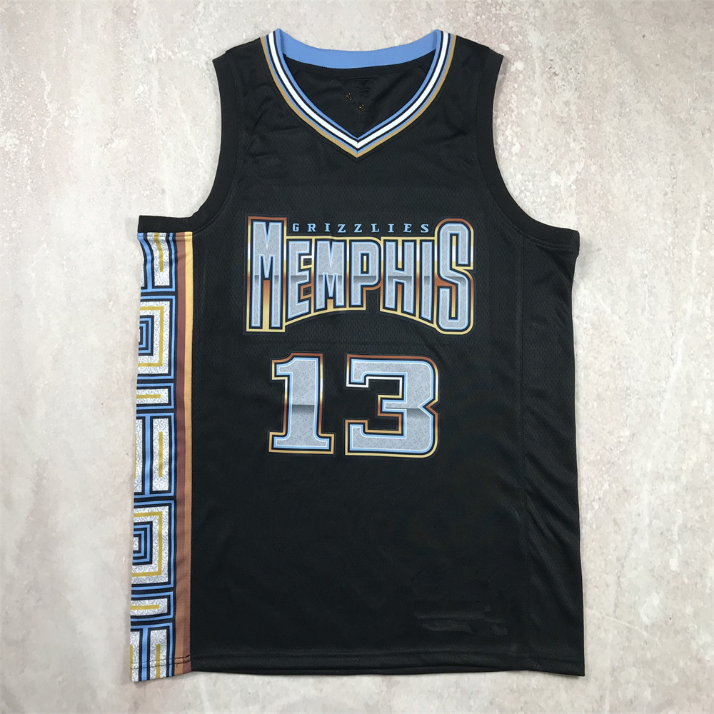 Hot Press Jersey 23 Grizzlies 12 Black City Edition Morant 23 Rose 36 Smart 13 Jackson Basketball