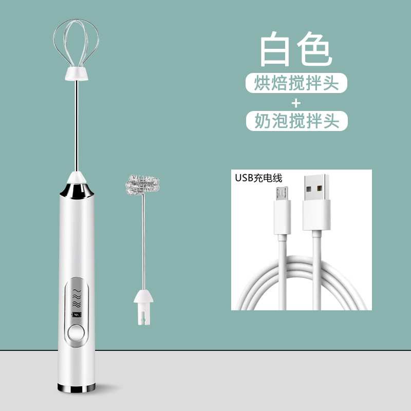Picture of Electric Egg Beater Wireless Automatic Cream Frother Cake Baking Coffee Stirrer Mini Manual Milk Frother