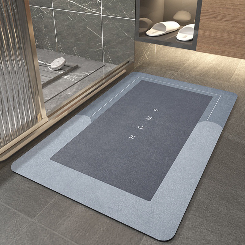 Casual Bathroom Absorbent Floor Mats, Household Stain-resistant and Easy-care Bathroom Floor Mats, Quick-drying Non-slip Diatom Mud Floor Mats
