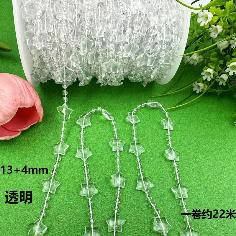 Picture of Acrylic bead curtain line curtain wedding road lead crystal string wedding scene stage ceiling decoration diy door curtain partition