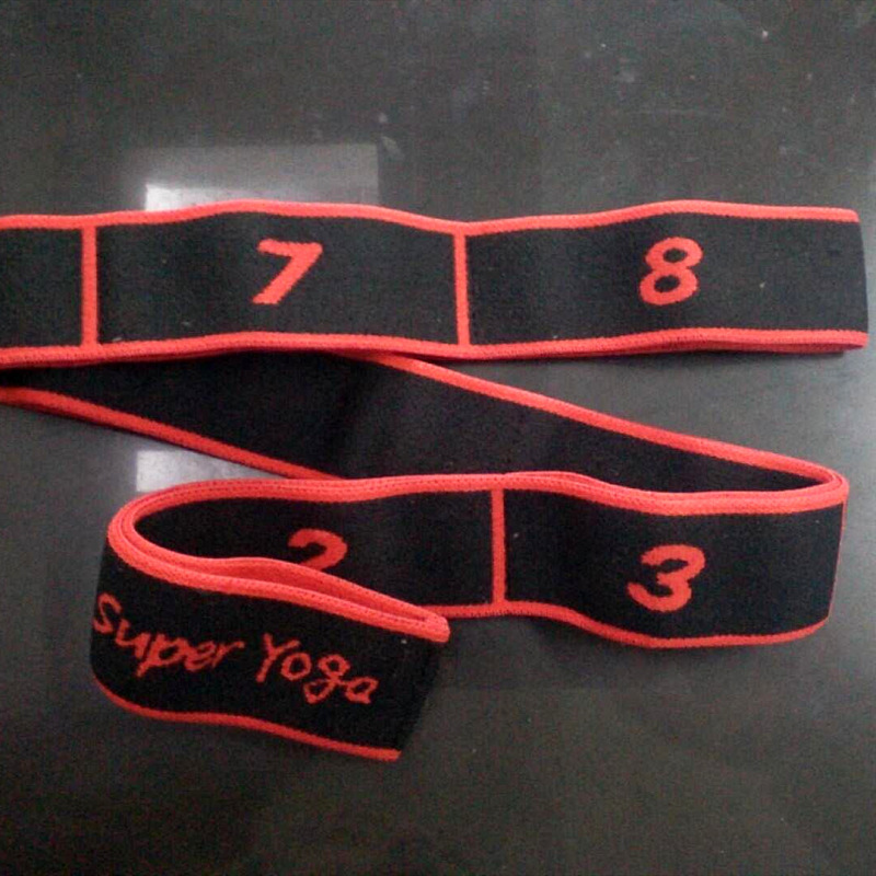 Multi-section Yoga Stretch Band Latin Dance Stretch Band Correcting Posture Tension Band 8 Lattice Stretch Band Digital Substrap