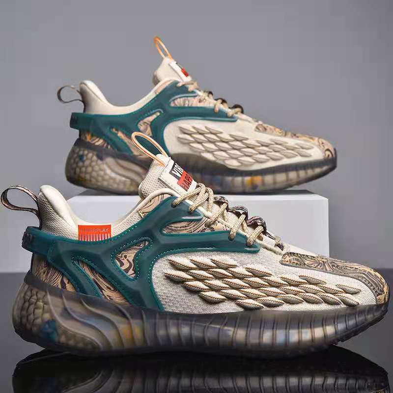 Men's Summer Breathable Mesh Shoes Casual 2024 New Running Shoes Coconut Shoes National Trend Sports Men's Trendy Shoes