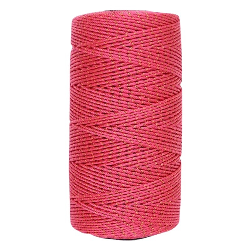 Thick-stranded Crochet thread hand-crocheted bag hand-woven cushion hat three-stranded Ice Silk hook shoe thread bright silk polypropylene thread