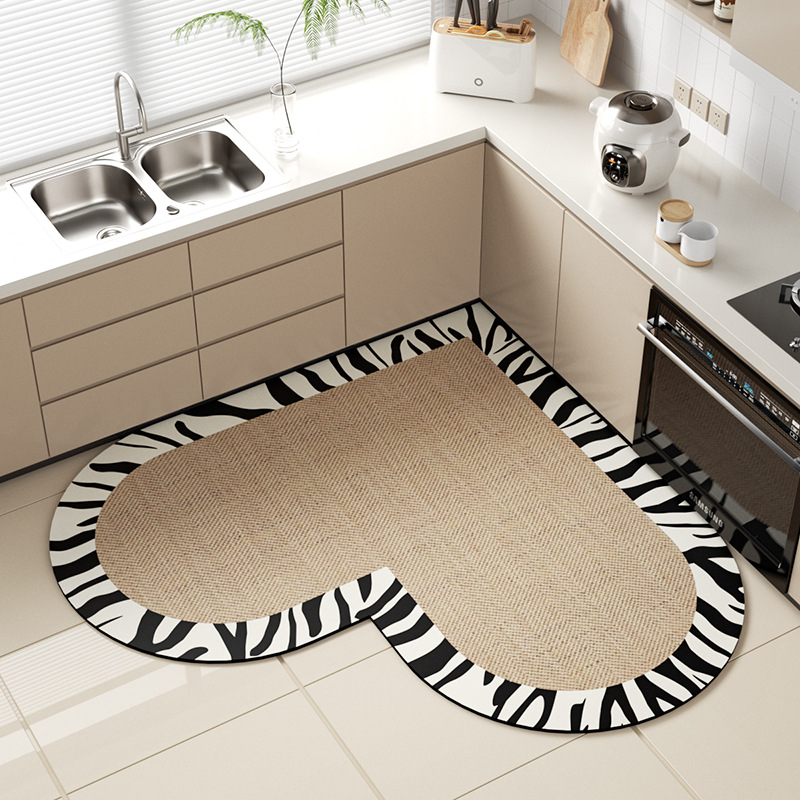 Picture of Cross-border Wholesale Diatom Mud Floor Mat Bathroom Absorbent Foot Mat Simple Dirty Resistant Anti-skid Mat Household Kitchen Tianjin Floor Mat