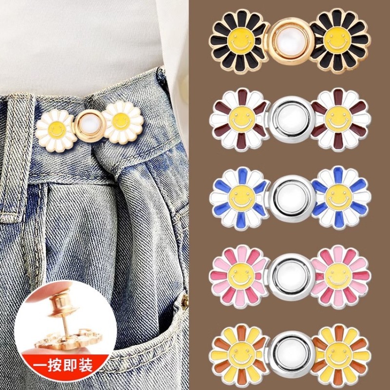 Pants Waist Button Punch-free Adjustable Removal Jeans Waist Large Change Small Tightening Artifact Button Buckle