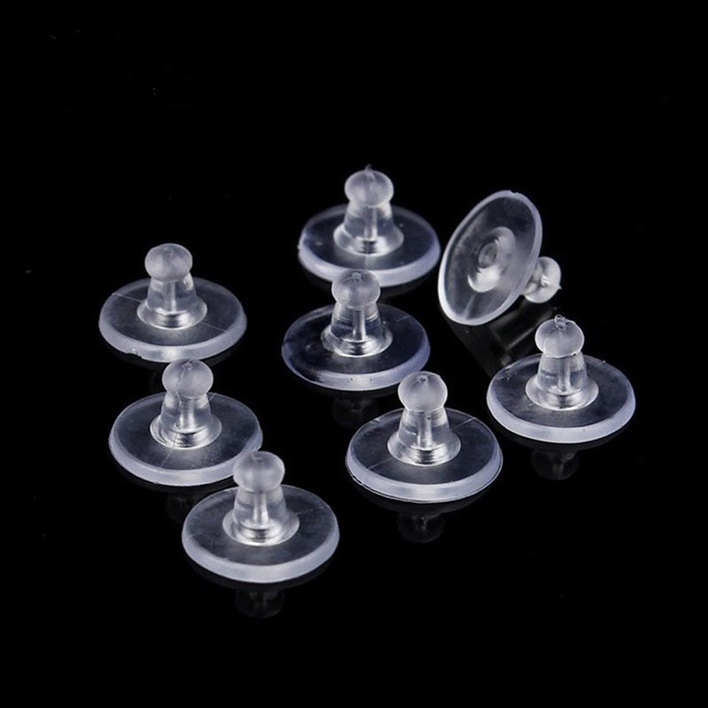 Picture of Bullet Transparent Frisbee Disc Plastic Soft Glue Ear Plug DIY Earrings Earrings Earrings Accessories