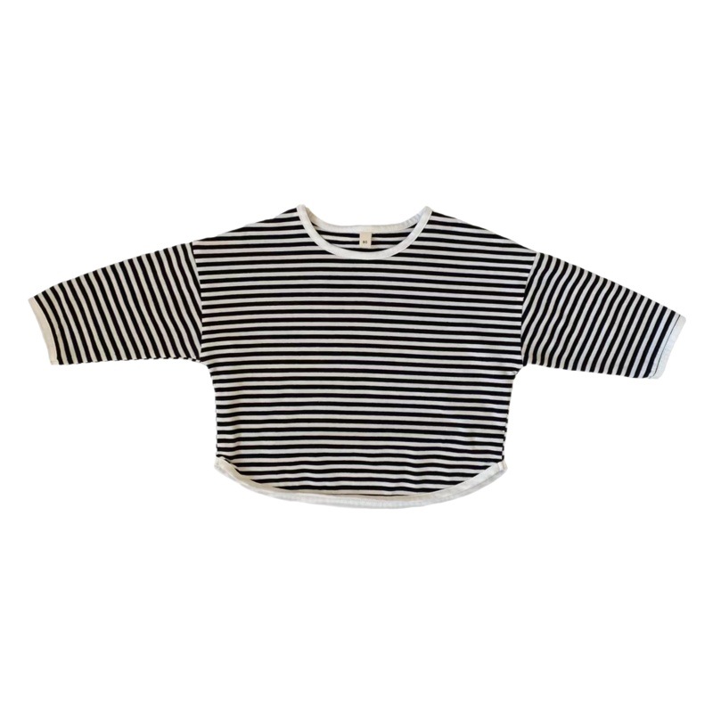 Gl-Kids K-Style of Autum New Kidsren's Thin Striped Long-Sleeved T-Shirt for Men and Women, Casual and Easy-To-Wear Bottoming Shirt
