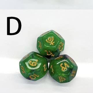 Picture of 12-sided two-color star symbol DICE twelve-sided constellation DICE D12 game Lucky Star throw sieve DICE