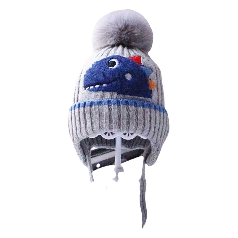 Children's knitted wool hat cartoon cute winter Boys Girls winter baby hat warm ear protection Korean style