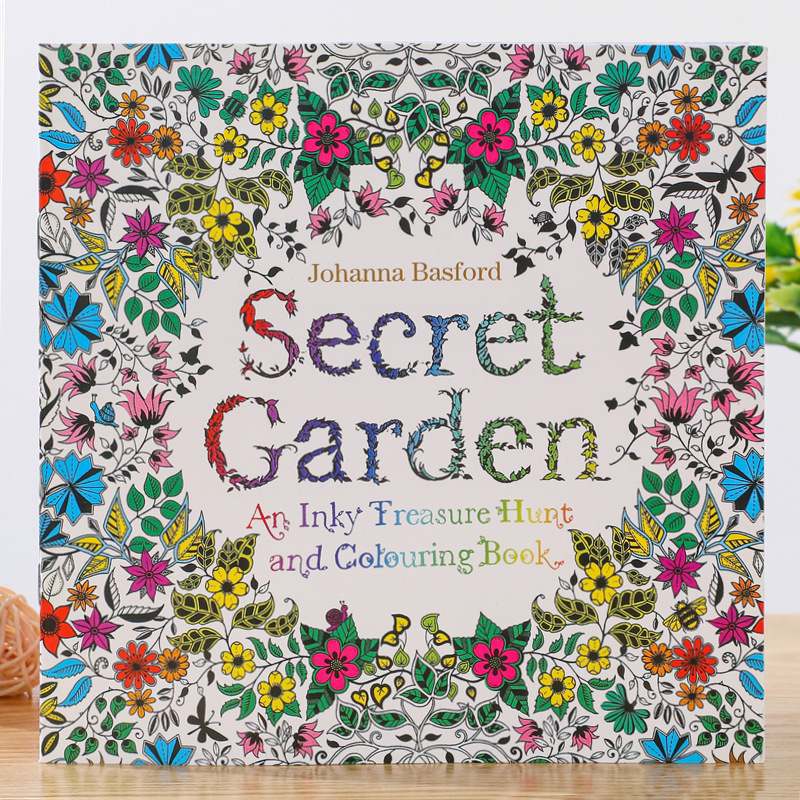 Picture of English Secret Garden Coloring Book Adult Decompression Hand-painted Coloring Book Student Coloring Drawing Book Graffiti