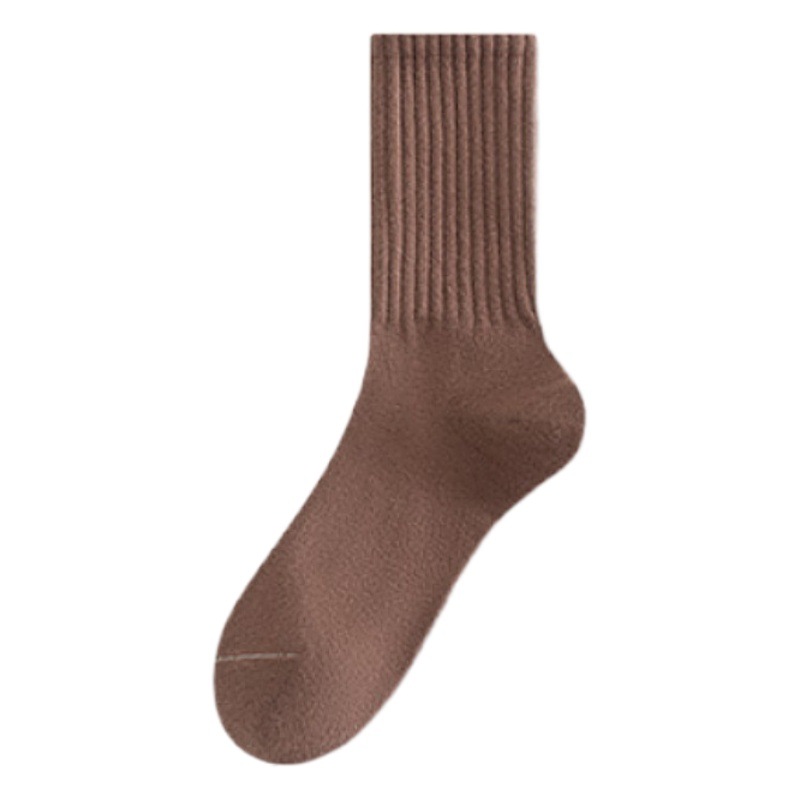 White socks women's pile socks autumn and winter cotton stockings spring and autumn sports summer stockings autumn women's mid-calf length socks