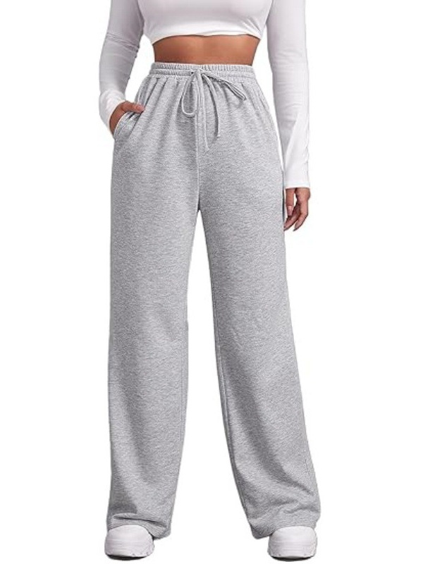 Cross-border Women's Clothing Foreign Trade Amazon wish European and American 2025 Spring and Summer Thin Casual Loose Straight Sports Pants