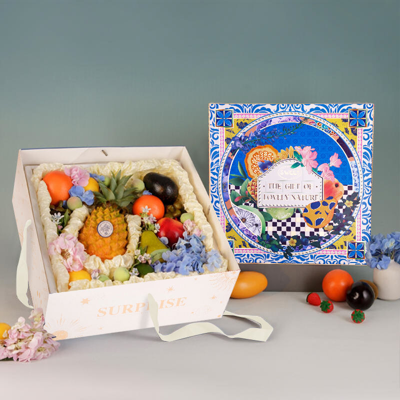 Tea fruit Adam gift box empty box flower orchard combination packaging box ins bronzing gift box