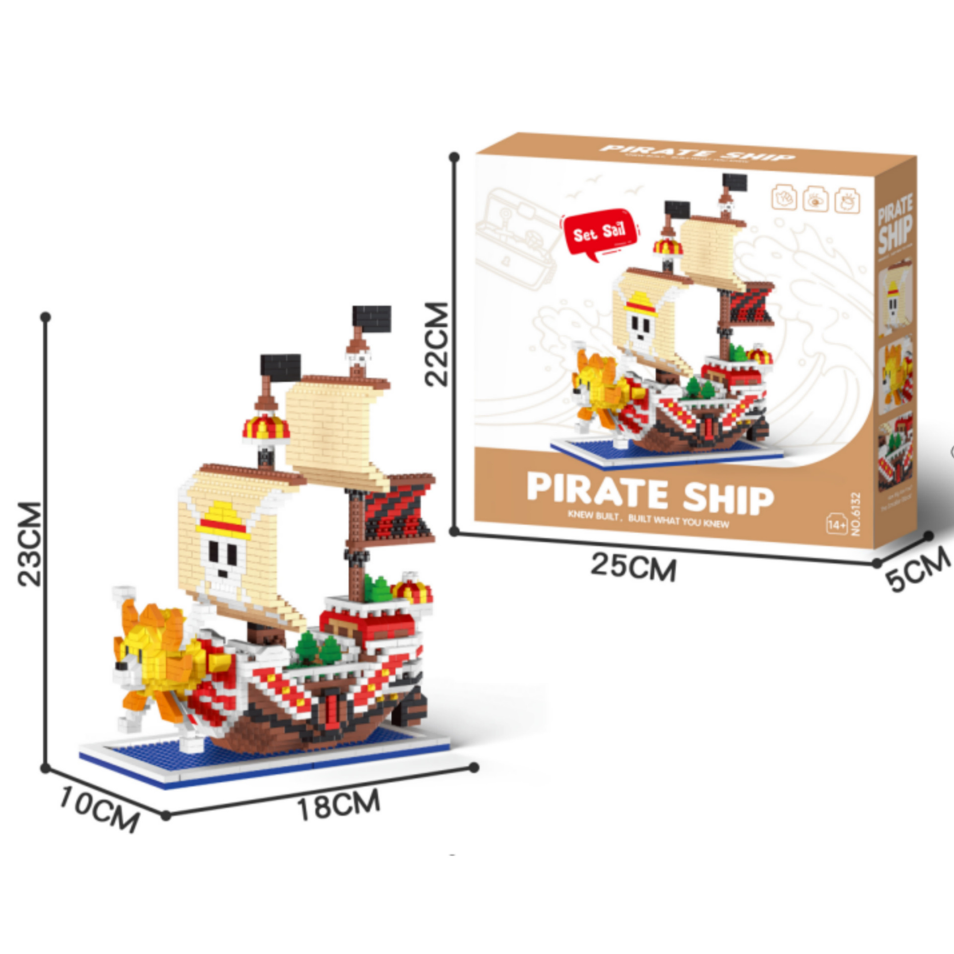 Picture of Cross-Border Toy Building Blocks, Pirate Ship Wholesale, Micro-Particle Building Blocks, Free Assembly, Amazon’S Popular Warehousing
