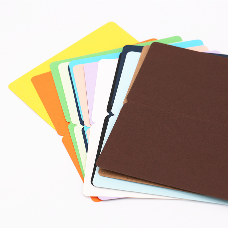 Picture of Kraft paper folded in half blank card nostalgic retro DIY word color card creative commemorative greeting card paper