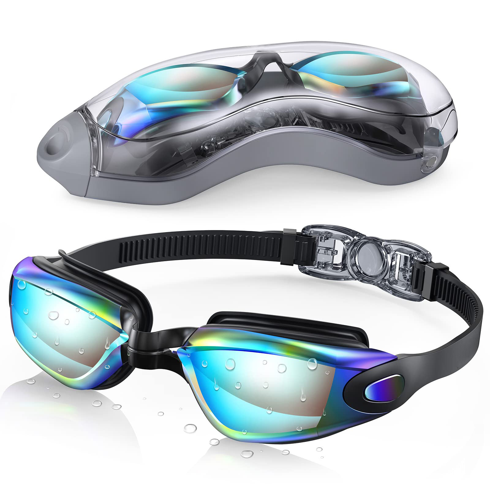 Picture of Swimming Goggles Hd Waterproof and Anti-Fog Special Swimming Supplies Adult Racing Goggles Training Professional Equipment Swimming Goggles Ultra-Clear