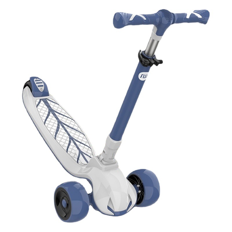 Scooter Children's Boys and Girls Baby 2-3-6 Years Old Folding Three-wheeled One-legged Widened Wheel Ride Scooter