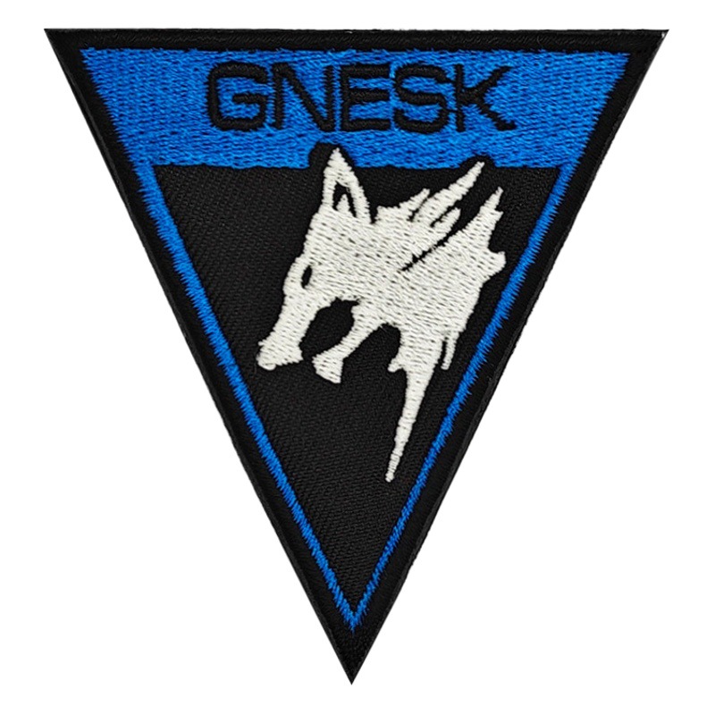Embroidery Velcro Cloth Sticker Shark Hyena Panda Animal Head Badge Beast Armband Clothing Backpack Accessories
