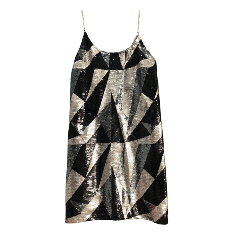 Internet Celebrant INS Style Geometric Pattern Mid-length Sequin Slip Skirt Slim-fit Slim-fit Sparkling dress A- line Swing Skirt