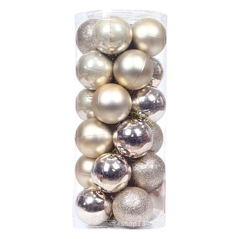 Christmas ball plastic thickened electroplating pendant Christmas tree pendant color ball 3cm4cm6cm8CM Christmas supplies wholesale