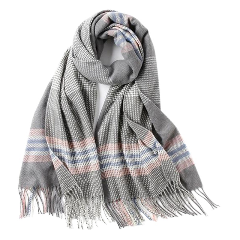 2025 cashmere scarf new winter shawl scarf women's thick warm tassel scarf scarf winter hair generation