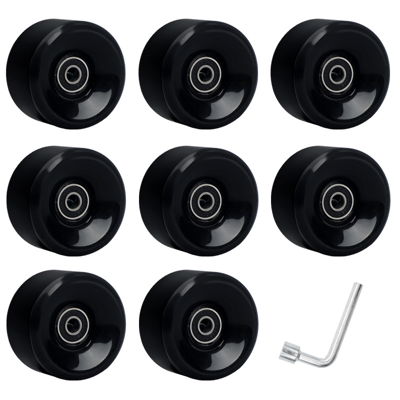 Picture of Double-row roller skates PU high elastic non-flashing wheels four-wheel Skates roller skates land surfboard wheels 6536