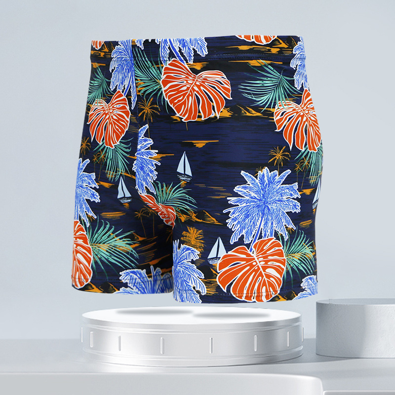 Picture of New boxer swimming trunks men's fashion printing casual quick-drying Hot Spring Holiday Beach swimming pool swimming trunks