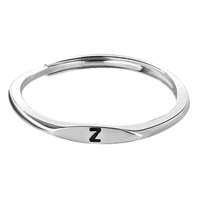 Picture of Lan zhi letter simple Joker explosion new hand jewelry women 925 silver ring does not fade niche design wholesale
