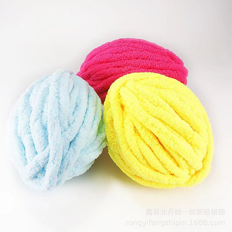 Picture of Extra Thick Ice Strip Wool Handmade Blanket Coral Fleece Ice Strip Novice Scarf Line Cushion Blanket Line