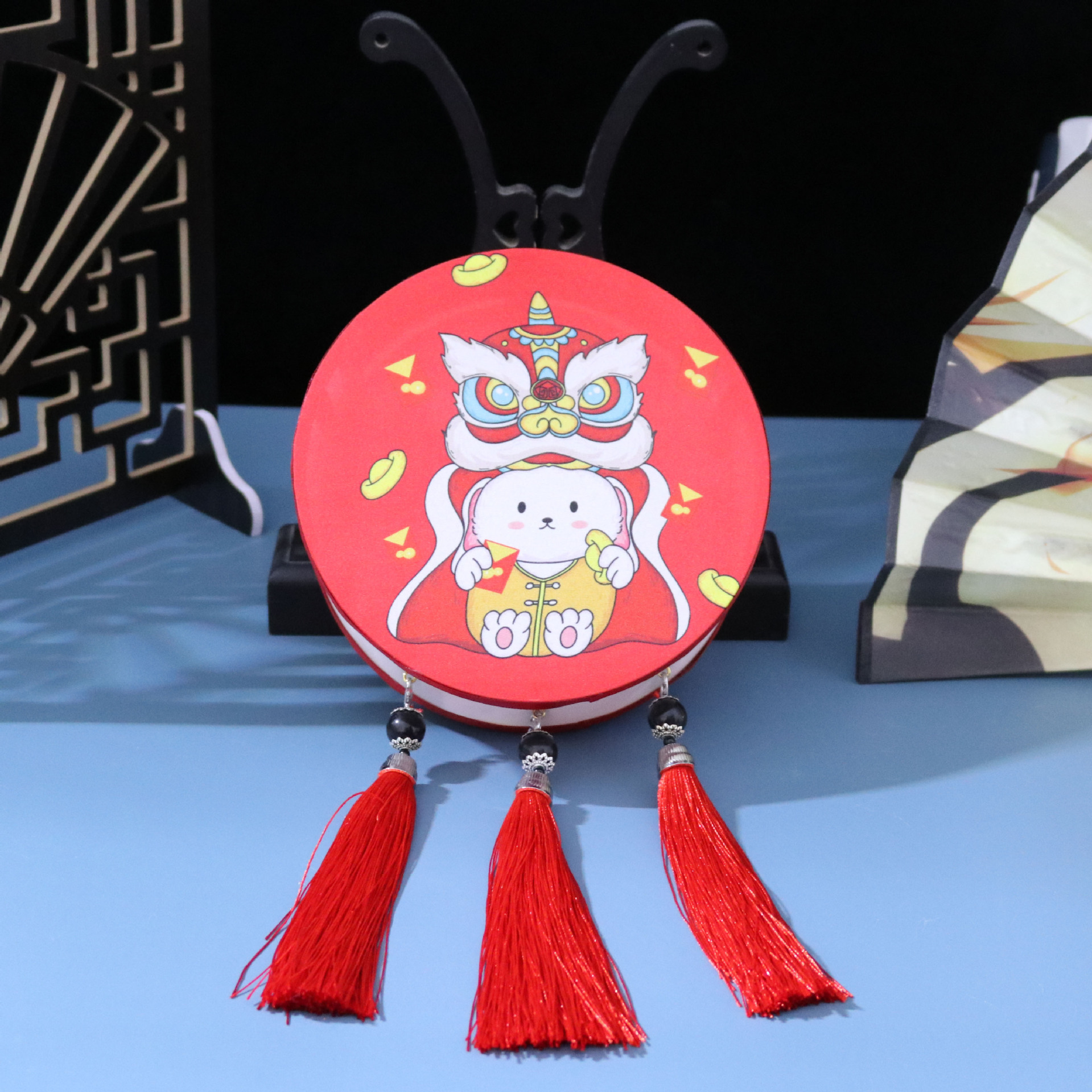 Picture of New Hanfu mid-autumn festival lantern diy handmade flowers and plants Lantern finished led Luminous lantern ancient style portable palace lantern