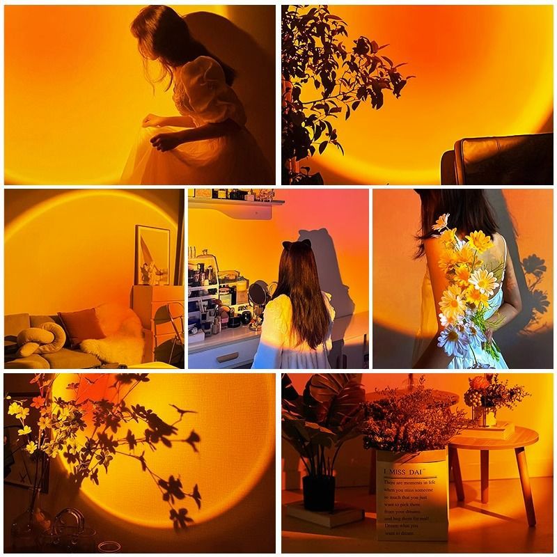 Picture of Surface-Mounted Sunset Spotlight Living Room Home Background Wall Entrance Hill Commercial Embedded Sunset Atmosphere Light