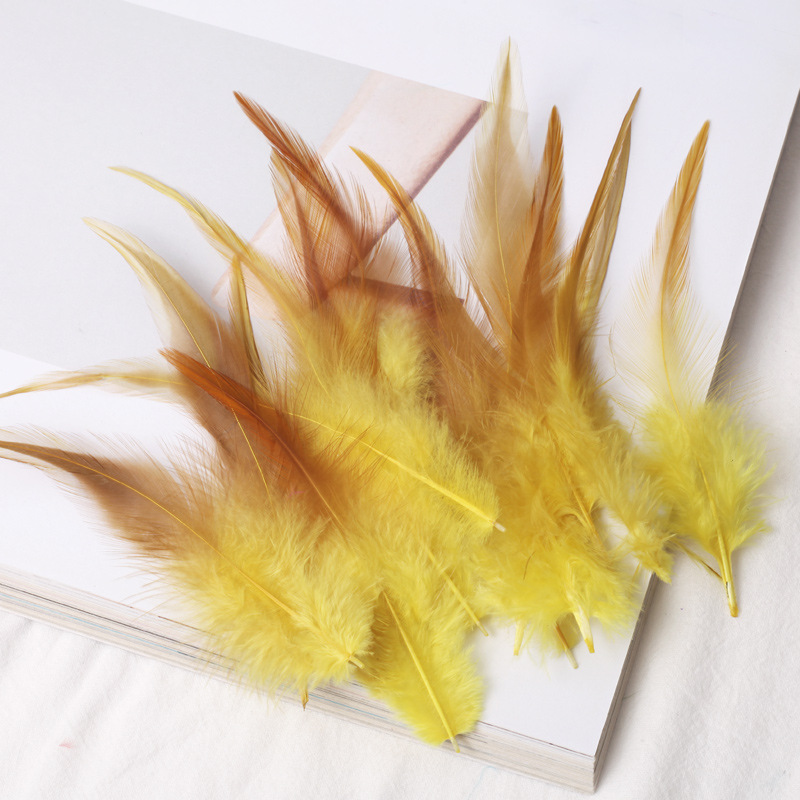 Picture of Factory wholesale funny cat stick feather diy cat toy color red pointed pheasant feather crafts jewelry decoration materials