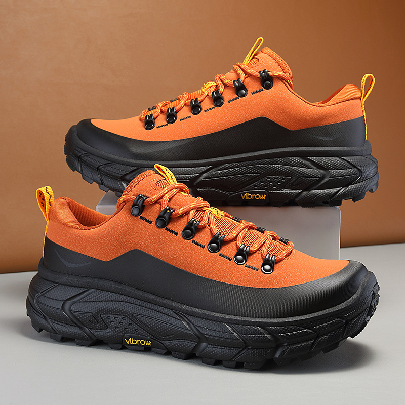 HK Outdoor Thick-soled Lightweight Functional Shoes Men's Off-road Waterproof Anti-slip Wear-resistant Mountaineering Shoes Casual Sports Running Shoes