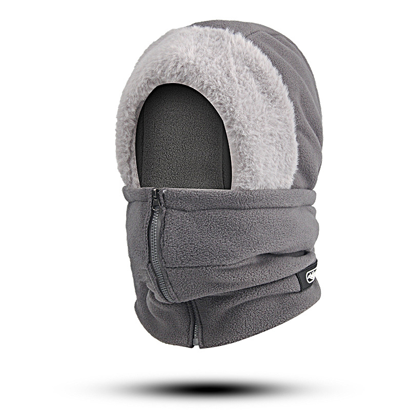 Picture of Autumn and Winter Warm Hat Outdoor Riding Windproof Cold Riding Hat fleece-lined Lei Feng Hat Thickened Neck Protection Mask