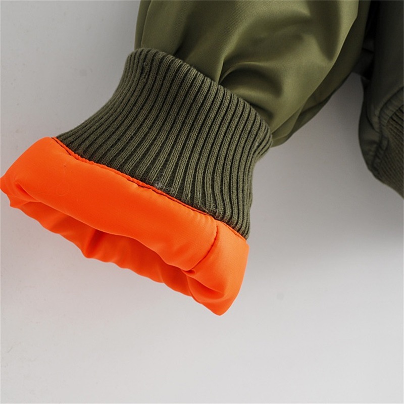 Picture of 2021 Autumn New Amazon European and American Clothing Wholesale Military Green Flight Jacket Style Short Cotton Jacket