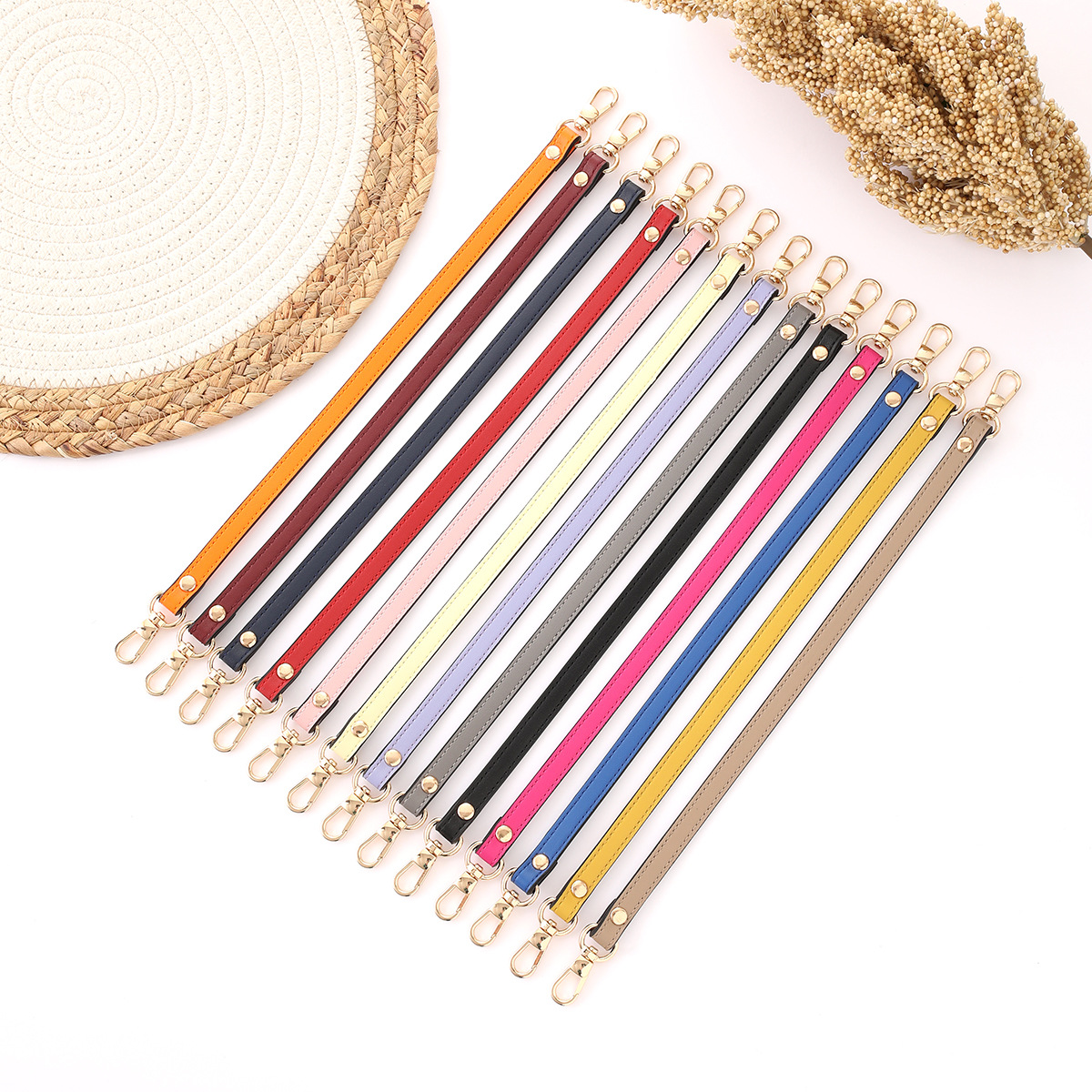 new handmade diy bag accessories portable key buckle strap simple car line pu bag with pendant