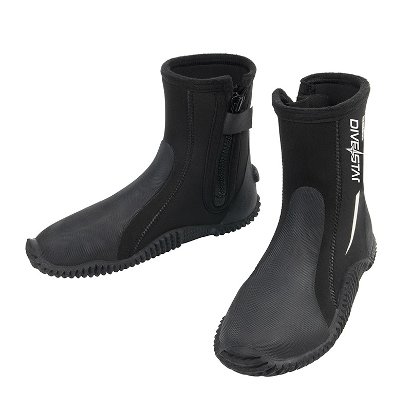 Picture of 5mm Diving Shoes for Men and Women, Anti-Cut, Non-Slip, Outdoor Snorkeling, Beach Surfing, Vulcanized Shoes, River Boots, High-Top Wading Shoes